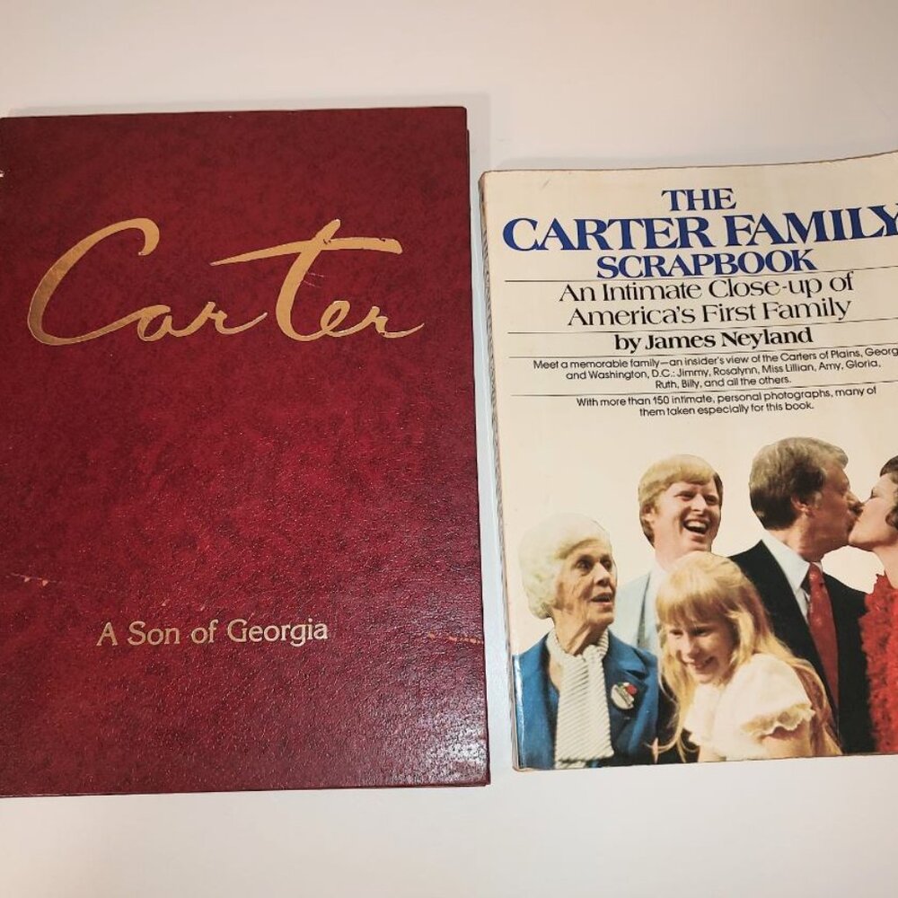 1977 Books President Carter: A Son of Georgia & Carter Family Scrapbook-AS IS